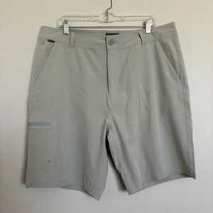 Calcutta Hybrid Performance Board Shorts Size 38 Beige Gray Fishing Outdoor SPF